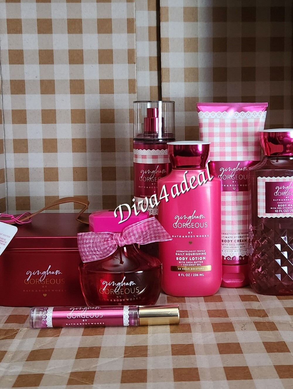 Bath & Body Works GINGHAM GORGEOUS 3.4 FL OZ EDP + 5PC Collection Set Bundle